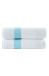 Brooks Brothers Ottoman Rolls 2-pack Turkish Cotton Washcloths In Green