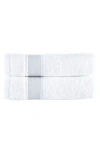 Brooks Brothers Ottoman Rolls 2-pack Turkish Cotton Washcloths In Silver