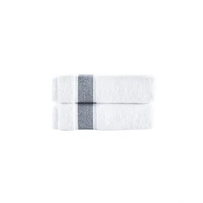 Brooks Brothers Ottoman Rolls 2 Pcs Hand Towels In Navy