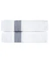 Brooks Brothers Ottoman Rolls 2pc Bath Sheets In Navy