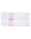 Brooks Brothers Ottoman Rolls 2 Pcs Bath Sheets In Pink