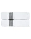 Brooks Brothers Ottoman Rolls 2pc Bath Sheets In Silver