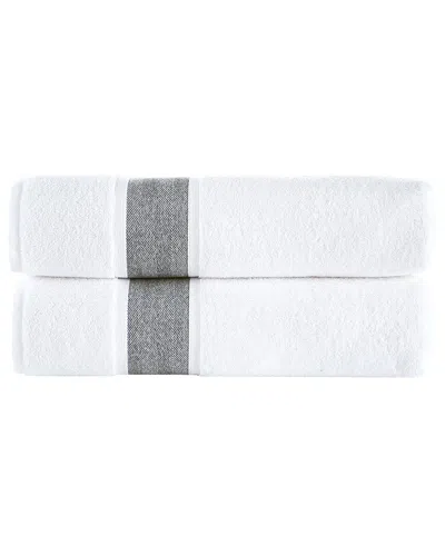 BROOKS BROTHERS BROOKS BROTHERS OTTOMAN ROLLS 2PC BATH SHEETS
