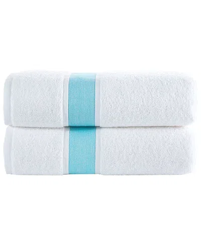 Brooks Brothers Ottoman Rolls 2pc Bath Towels In Green