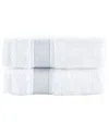 Brooks Brothers Ottoman Rolls 2pc Wash Towels In Silver