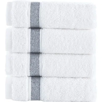 Brooks Brothers Ottoman Rolls 4-pack Turkish Cotton Bath Towels In Blue