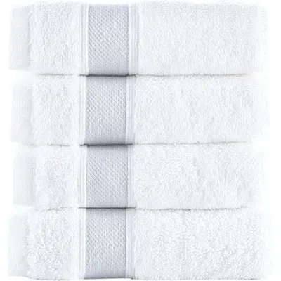 Brooks Brothers Ottoman Rolls 4-pack Turkish Cotton Bath Towels In White
