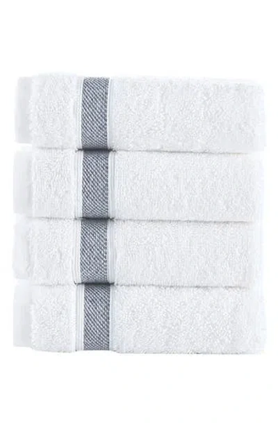 Brooks Brothers Ottoman Rolls 4-pack Turkish Cotton Hand Towels In White