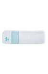 Brooks Brothers Ottoman Rolls 4-pack Turkish Cotton Wash Cloths In White/sea Glass