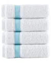 Brooks Brothers Ottoman Rolls 4pc Wash Towels In Green