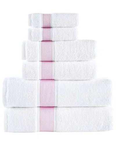 BROOKS BROTHERS BROOKS BROTHERS OTTOMAN ROLLS 6PC TOWEL SET