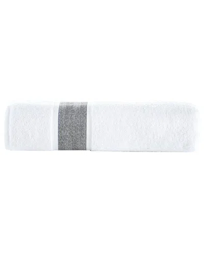 Brooks Brothers Ottoman Rolls Bath Sheet In Silver