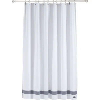 Brooks Brothers Ottoman Rolls Shower Curtain In Blue