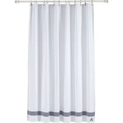Brooks Brothers Ottoman Rolls Shower Curtain In Navy