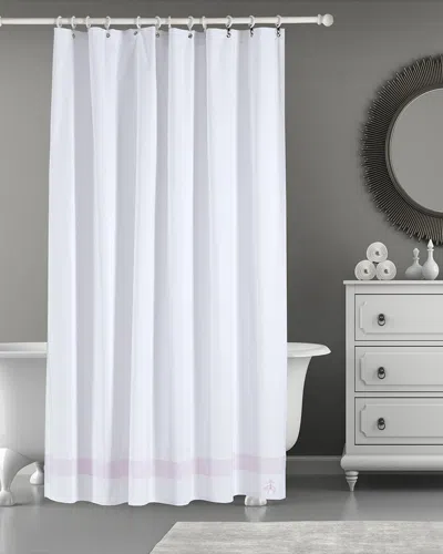 Brooks Brothers Ottoman Rolls Shower Curtain In Pink