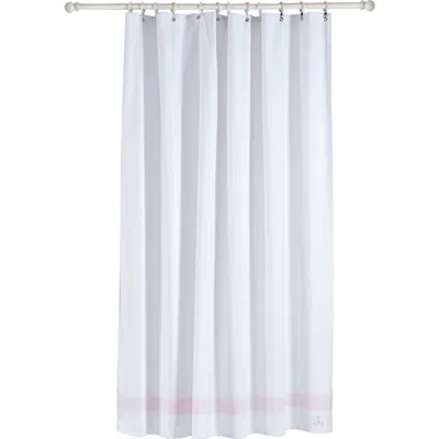 Brooks Brothers Ottoman Rolls Shower Curtain In White