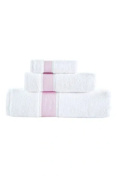 Brooks Brothers Ottoman Rolls Turkish Cotton 3-piece Bath Essential Towels In Pink