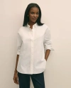 Brooks Brothers Oversized Cotton Oxford Shirt In White
