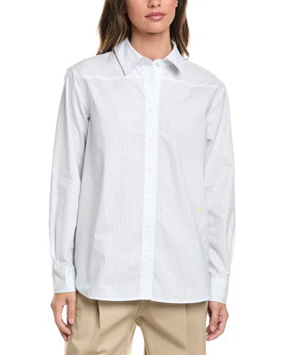 Brooks Brothers Oversized Poplin Blouse In White