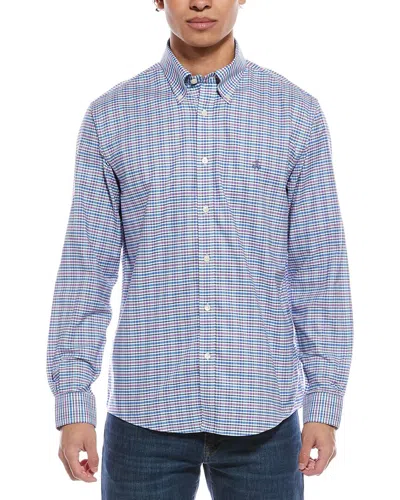 Brooks Brothers Oxford Check Shirt In Blue