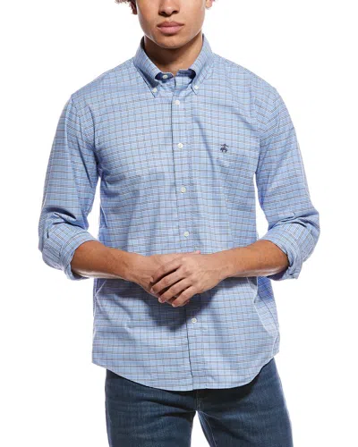 Brooks Brothers Oxford Check Shirt In Blue