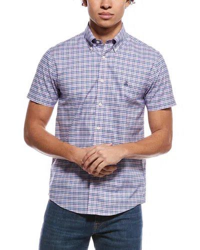 Brooks Brothers Oxford Check Shirt In Purple