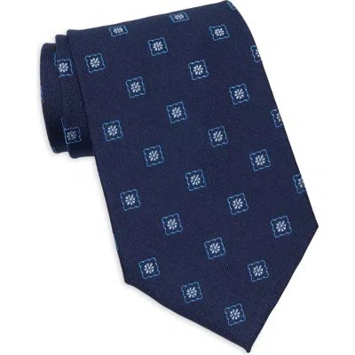 Brooks Brothers Oxford Flower Dot Tie In Blue