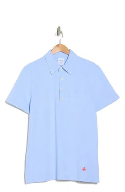 Brooks Brothers Oxford Stretch Cotton Piqué Polo In Blue