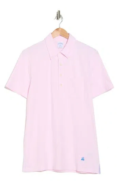 Brooks Brothers Oxford Stretch Cotton Piqué Polo In Pink