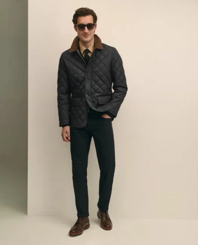 Brooks Brothers Paddock Diamond Quilted Coat In Black