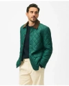 Brooks Brothers Paddock Diamond Quilted Coat In Dark Green