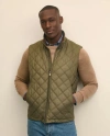 Brooks Brothers Paddock Diamond Quilted Vest In Green