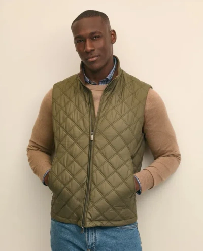 Brooks Brothers Paddock Diamond Quilted Vest In Green