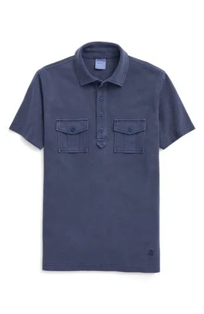 Brooks Brothers Patch Pocket Short Sleeve Polo In Mood Indigo