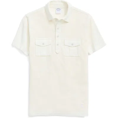 Brooks Brothers Patch Pocket Short Sleeve Polo In White