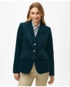 Brooks Brothers Peak Lapel Jacket In Corduroy Cotton In Blue