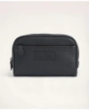 Brooks Brothers Pebbled Leather Dopp Kit In Black