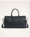 Brooks Brothers Pebbled Leather Duffel Bag In Black