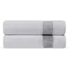 Brooks Brothers Pera 2-piece Turkish Cotton Bath Towel Set In Silver