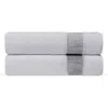 Brooks Brothers Pera 2-piece Turkish Cotton Bath Towel Set In Silver