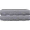 Brooks Brothers Pera 2-piece Turkish Cotton Bath Towels In Silver