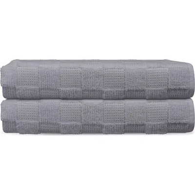 Brooks Brothers Pera 2-piece Turkish Cotton Bath Towels In Gray