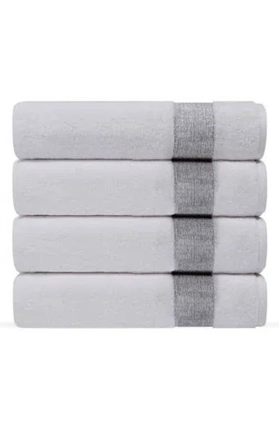 Brooks Brothers Pera 4-piece Turkish Cotton Towels Set In Grey
