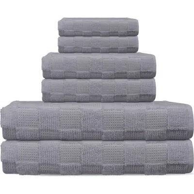 Brooks Brothers Pera 6-piece Turkish Cotton Towels In Silver