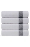 Shop Brooks Brothers Depera Pera Set Of 4 Turkish Cotton Bath Towels In Anthracite