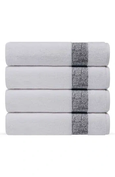 Brooks Brothers Pera Set Of 4 Turkish Cotton Bath Towels In Anthracite