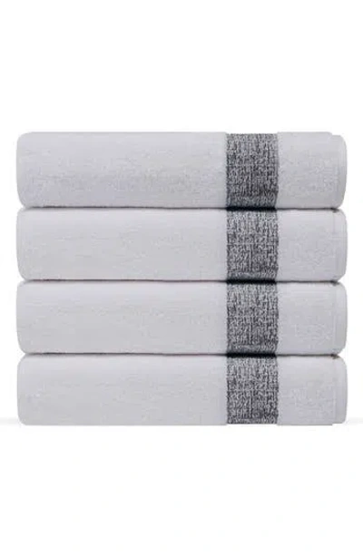 Brooks Brothers Pera Set Of 4 Turkish Cotton Hand Towels In Anthracite