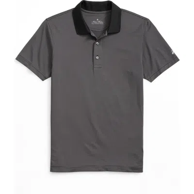 Brooks Brothers Performance Series Micro Stripe Jersey Polo Shirt In Black