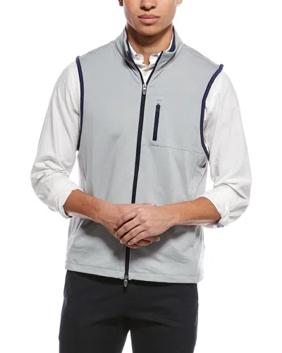 Brooks Brothers Performance Knit Zip Vest In Gray