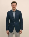 Brooks Brothers Performance Series Navy Stretch Cotton Blend Blazer Jacket In Blue